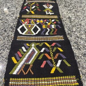 Vintage Guatemalan Mayan Backstrap Loom Woven Sash Faja – Quetzal Bird 70”